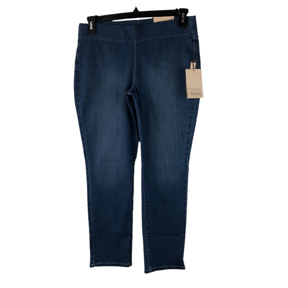 Not Your Daughter's Jeans Pull On Skinny Ankle Jeans Blue NYDJ Women's Size 8P 8 - Picture 2 of 7